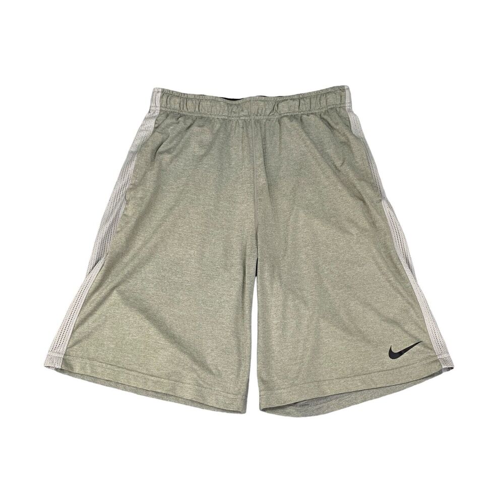 Nike Shorts Mens M Medium Light Green Dri Fit Elastic Waist Gym Train Basketball